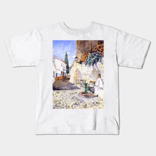 The Fountain Of The Poppy, Sacromonte, Granada Kids T-Shirt